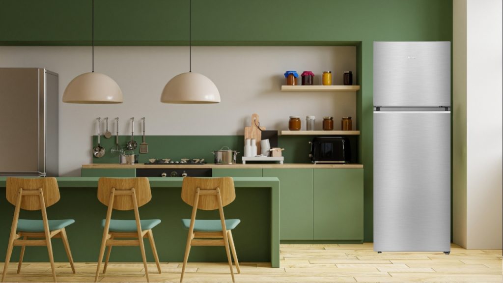 Refrigerator in kitchen