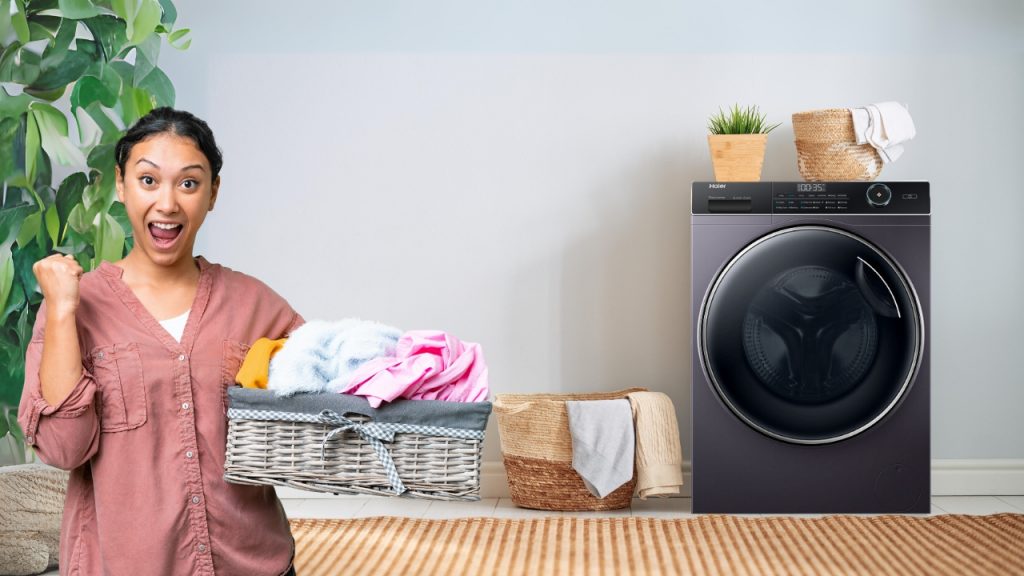 Woman Cleaning Cloths