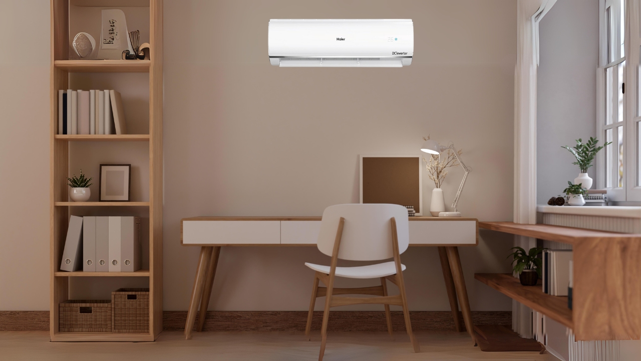 Air conditioner above study table