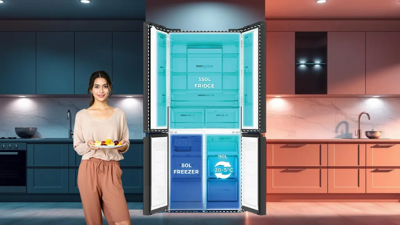 Convertible Mode in 4 door refrigerator
