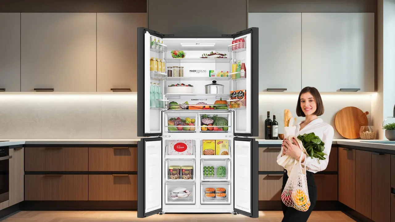 Keep food fresh in 4 door refrigerator