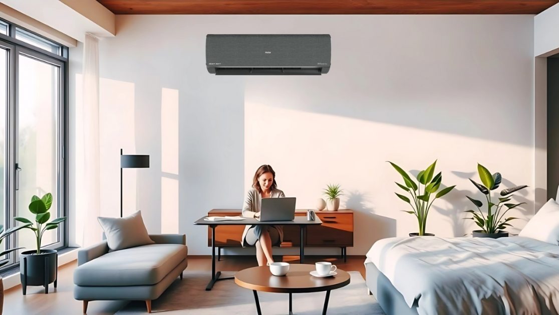 woman who work from home get a perfect air conditioner