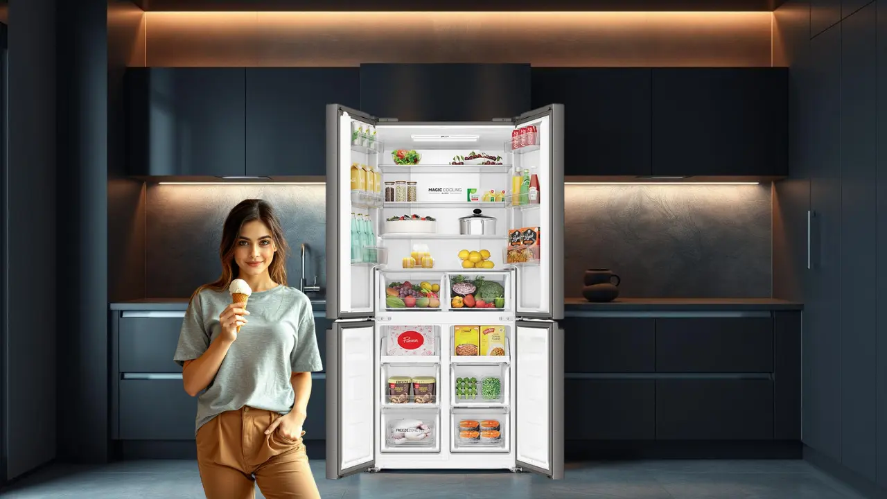No-Frost Technology in 4 door refrigerator