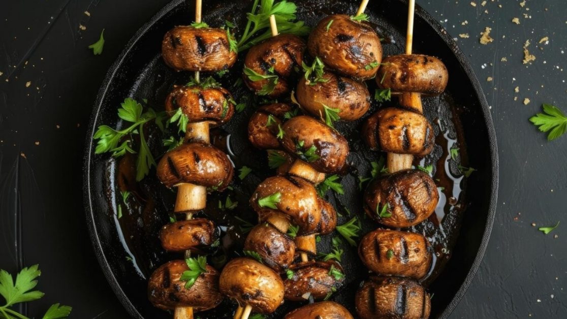 Grilled Mushrooms in Microwave