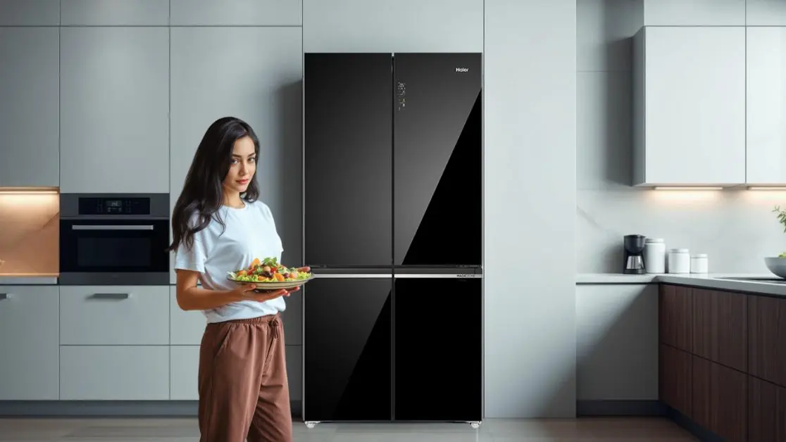 Keep your salad fresh in 4 door refrigerator
