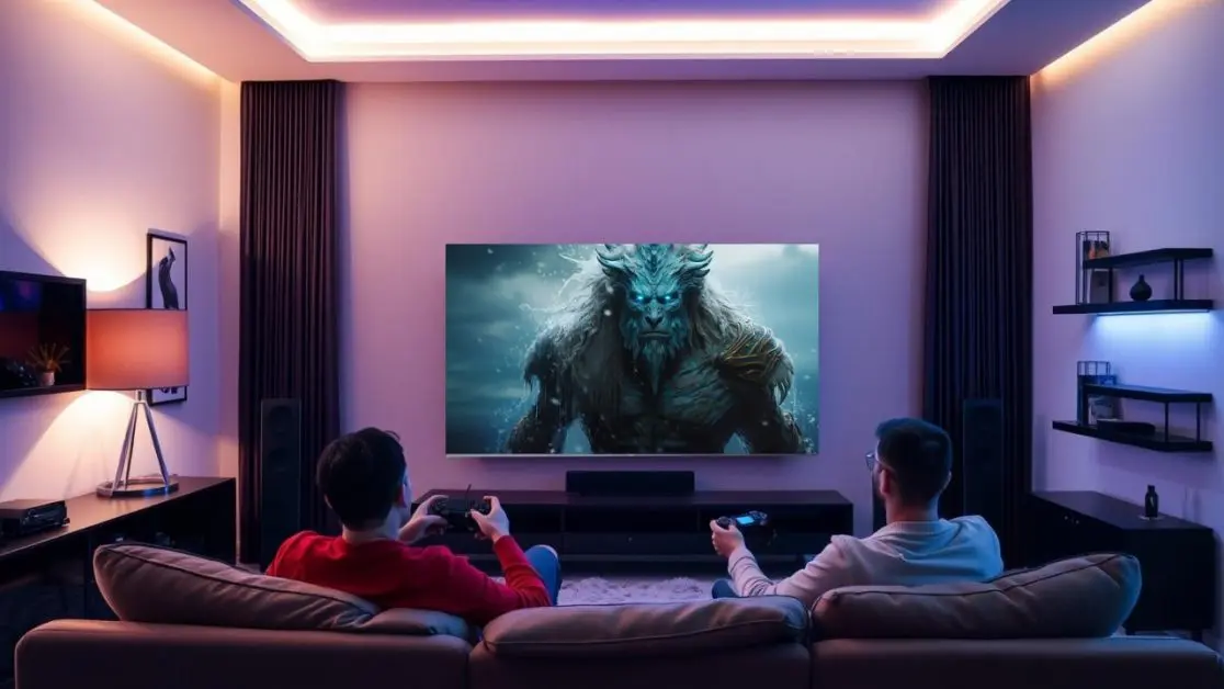 Modern TV with gaming features