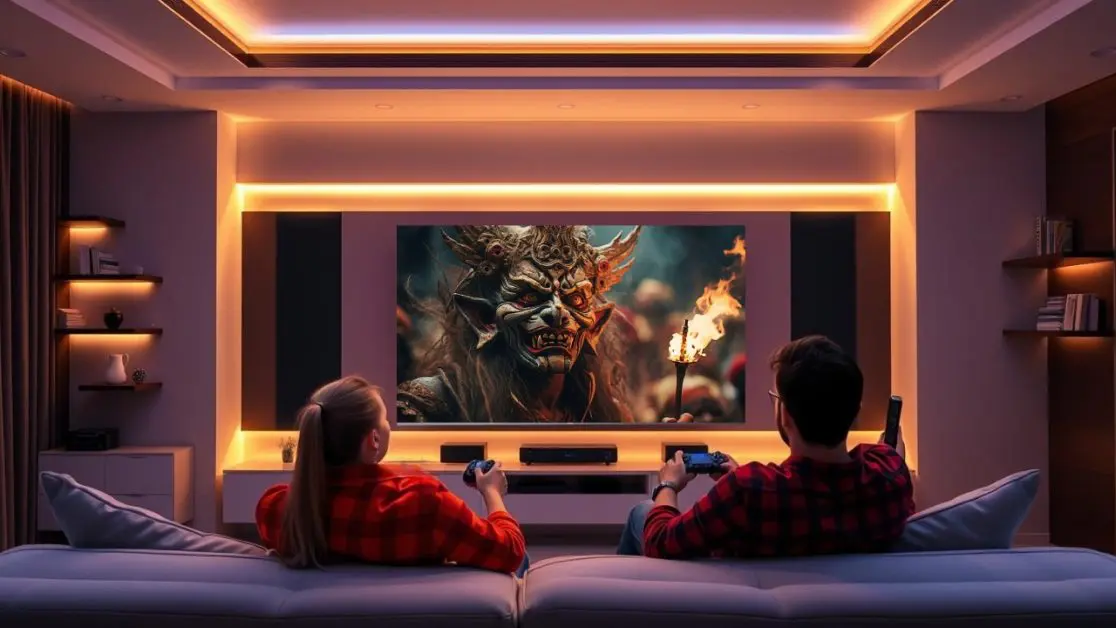 Playing Horror Games in LED TV
