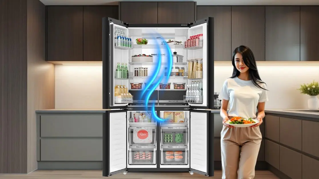 Precision Cooling in 4 door refrigerator