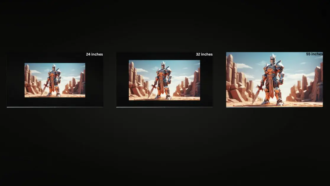 Screen Size Adjustment for different gamers in LED TV