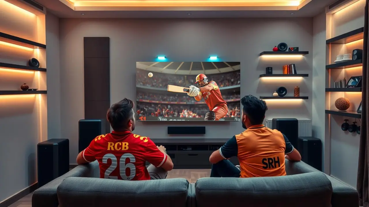 Watch RCB vs SRH Match Today in LED TV