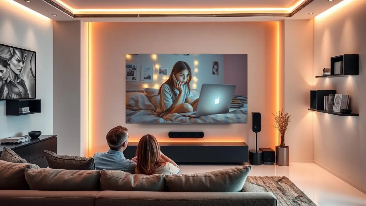 Watch Dramatic scenes in QLED TV