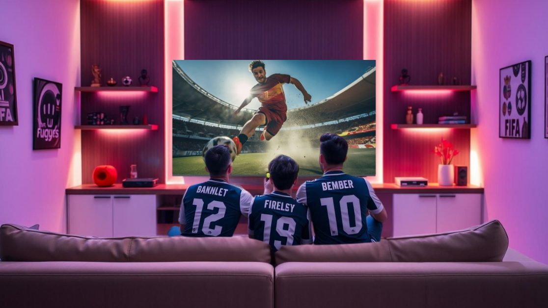 Watch football in big screen TV
