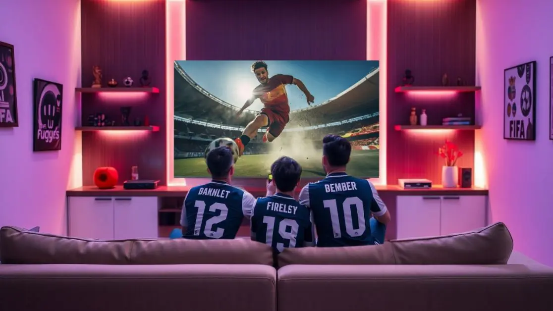 Watch football in big screen TV