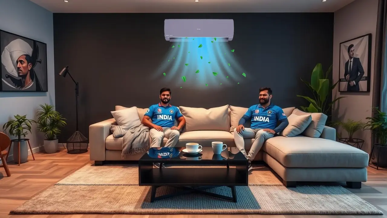 AC Keeps the Room Cool Even When the india's cricket matches Gets Intense