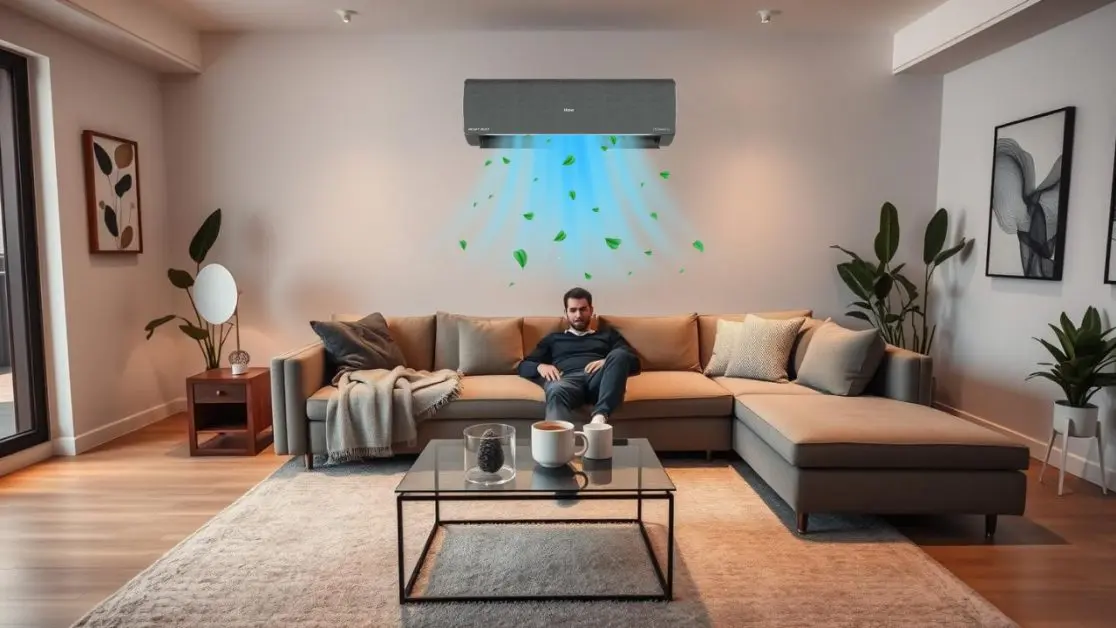 AI AC removes excess moisture from your Room