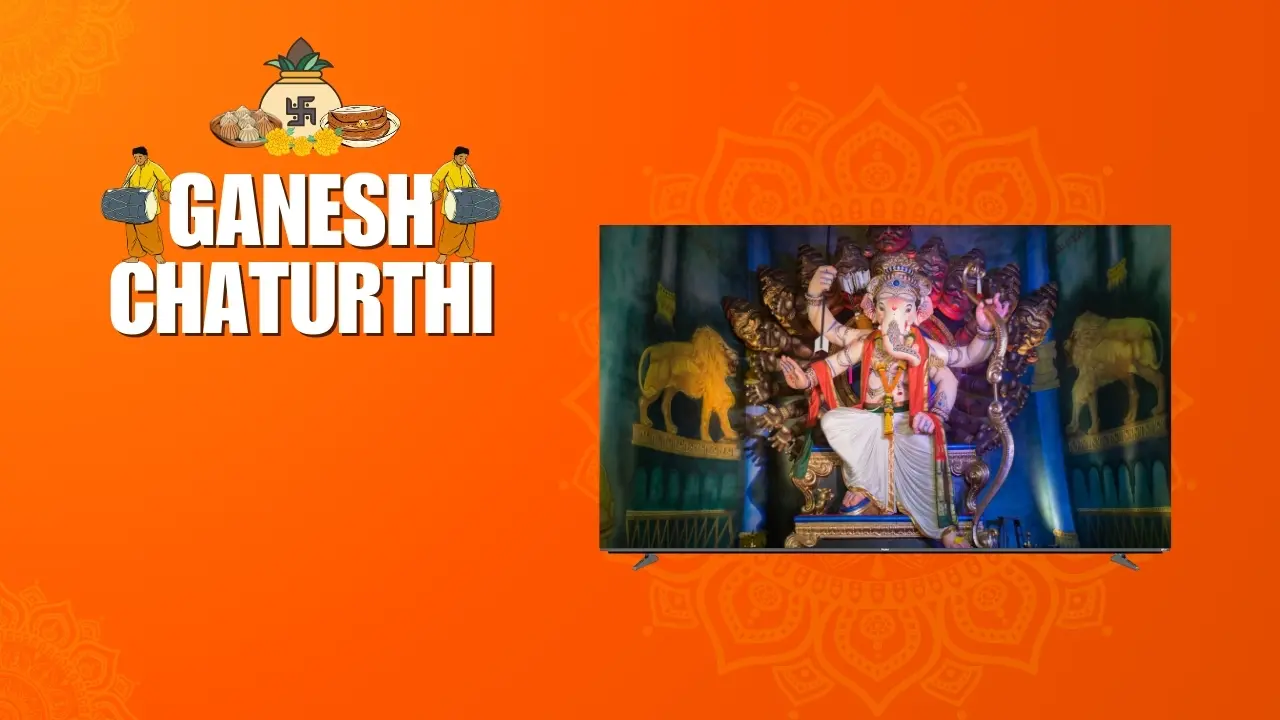 Watch Live Ganpati aartis in 4K LED TV