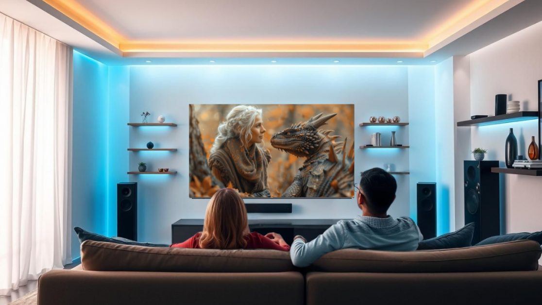 Watch action movies in Mini LED TV