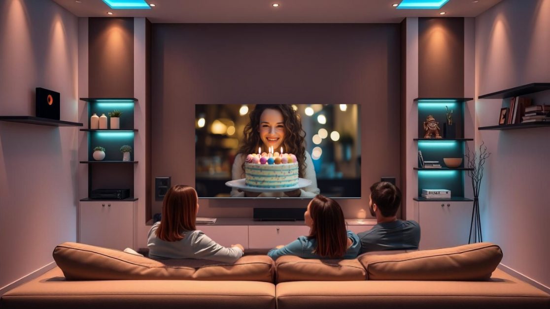 stormy season binge-watching in QLED TV