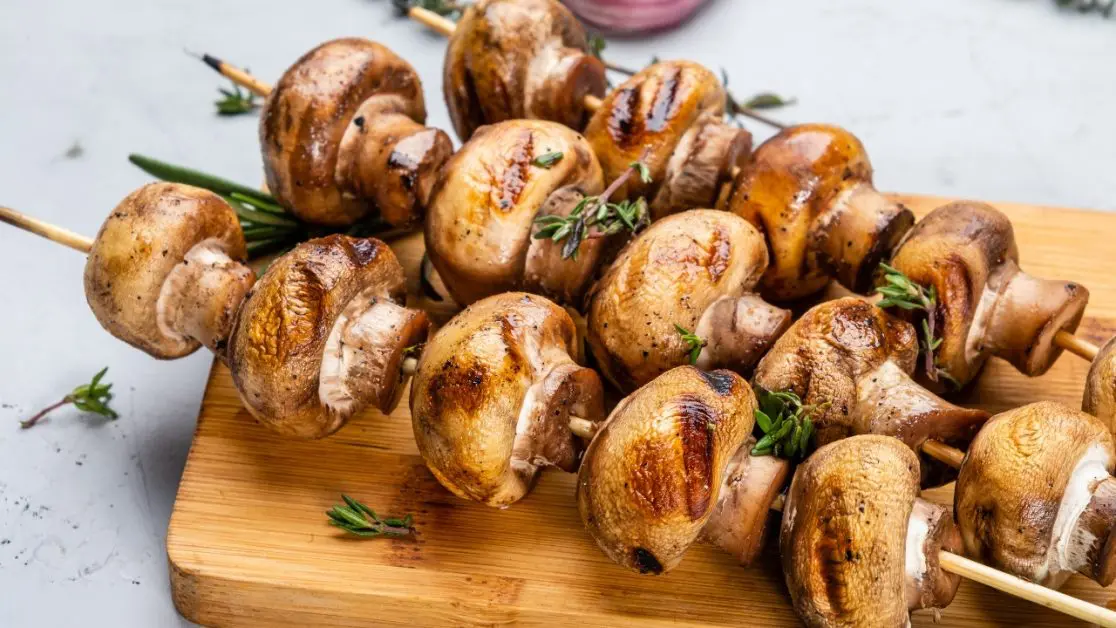 Make BBQ mushrooms in microwave