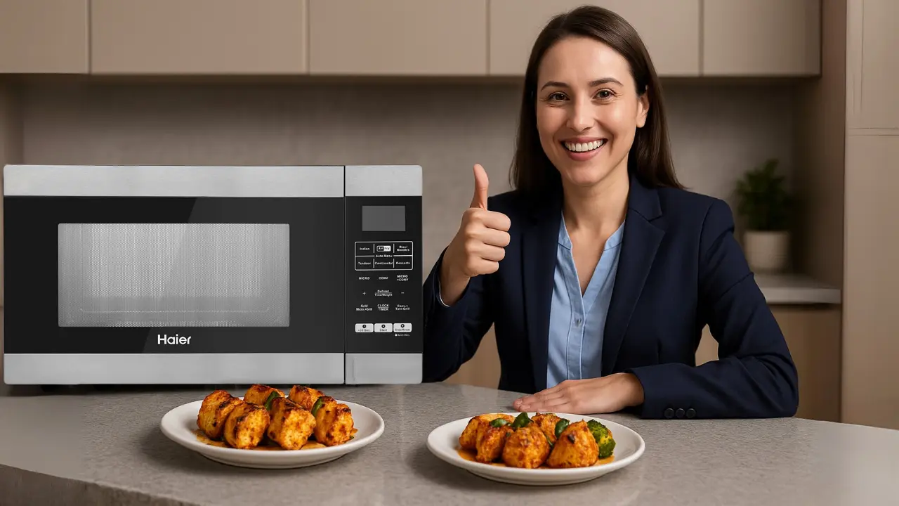 Office Lunch Prep in microwave