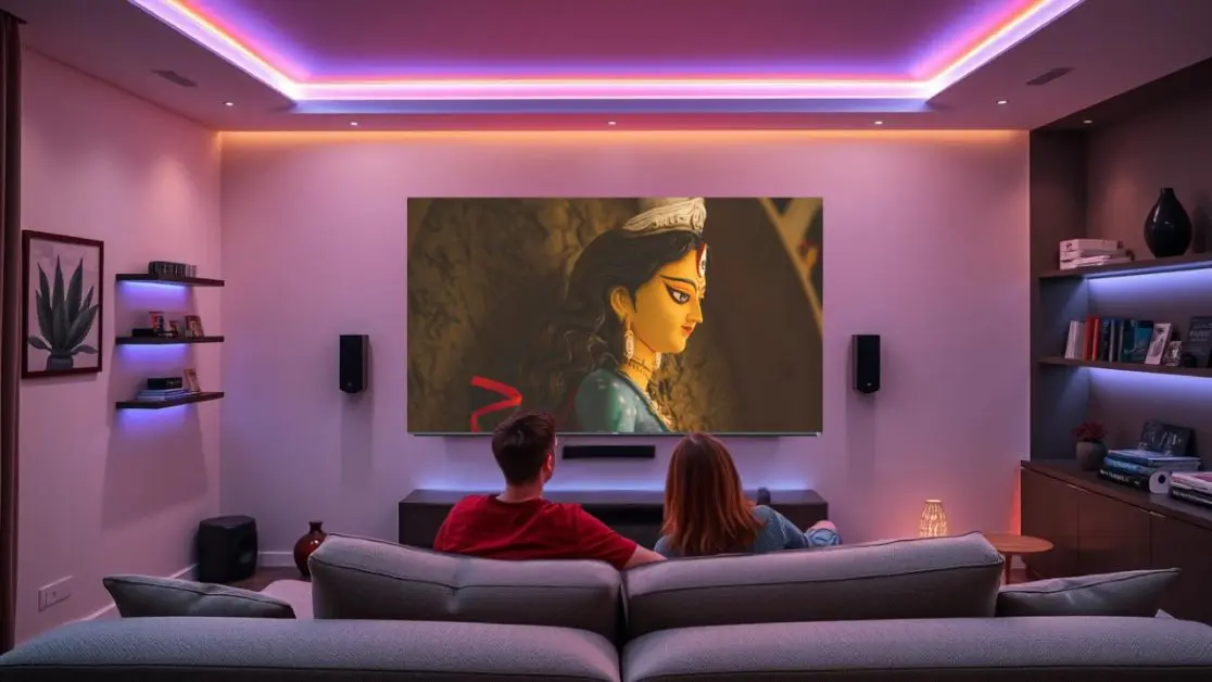 Pandal viewing in Mini LED TV this dashami