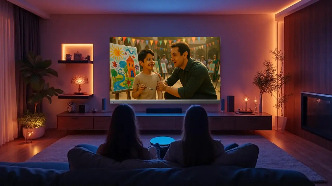 Parent teacher balance shine with mini LED TV