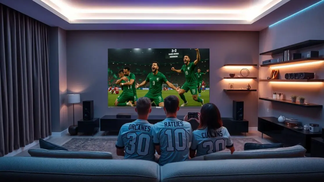 Indian families love football in Mini LED TV