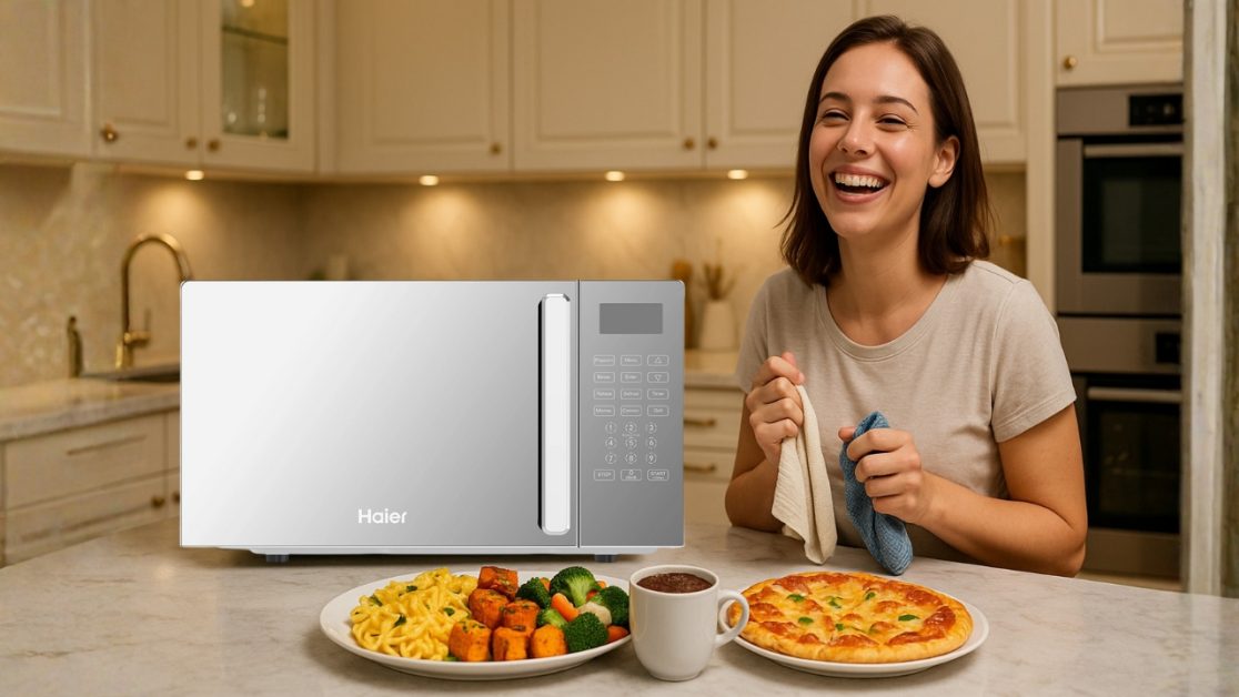 Damp cloth trick to clean your microwave