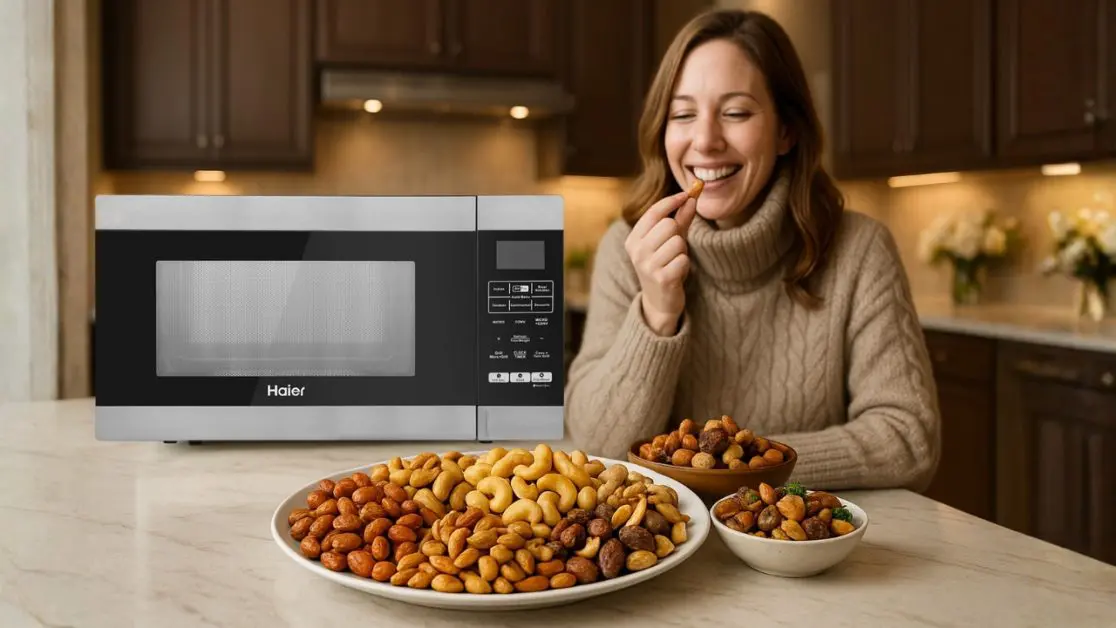 Roast Dry Fruits in microwave