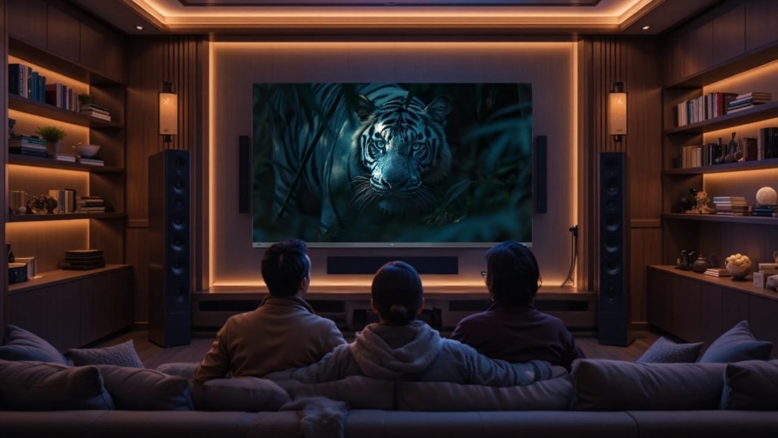 TV behind great picture quality