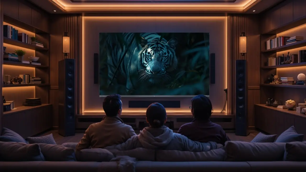 TV behind great picture quality