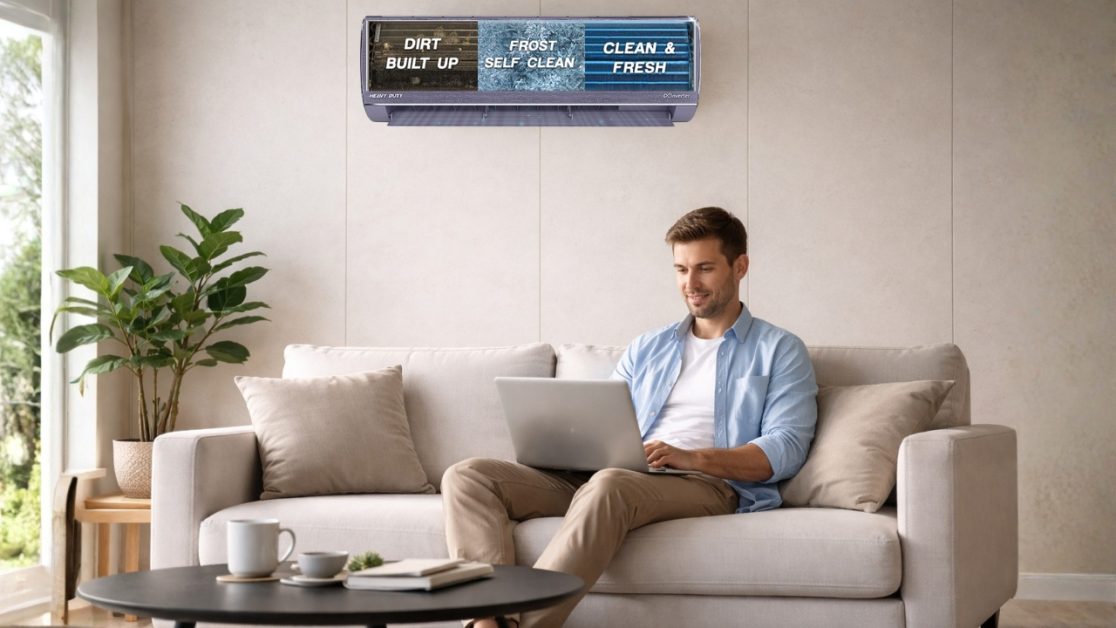 One AC That Thinks, Saves and Self-Cleans
