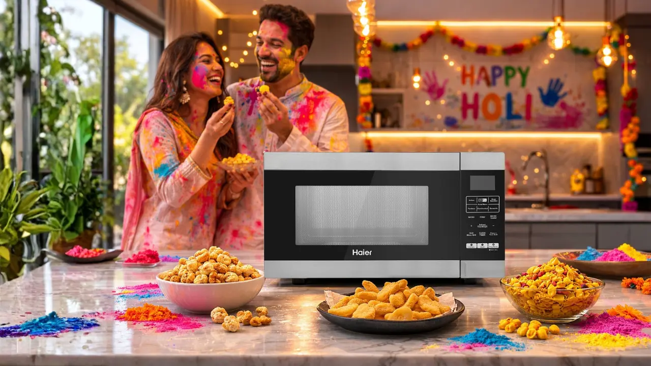 Crispy Holi Namkeen in air fryer microwave