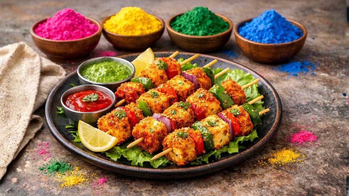 Make paneer and vegetable pops in microwave this holi
