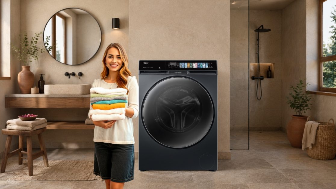 Washing machine with convenience features