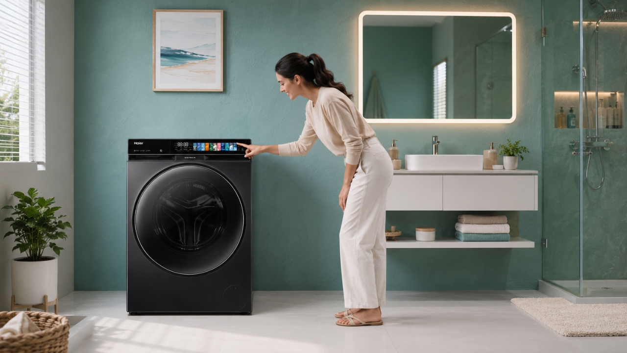 Colour Touch Panel in a Washing Machine